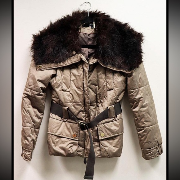 Zara Down Quilted Women’s Belted Jacket M - Picture 3 of 11